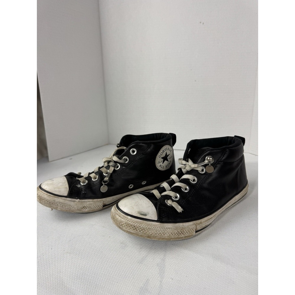 Black Leather Converse‎ Chuck Taylor All Star Size 5.5